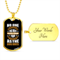 Appreciative Dog White Necklace Stainless Steel or 18k Gold Dog Tag 24" Chain-Express Your Love Gifts