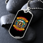 Appreciative Dog Yellow Necklace Stainless Steel or 18k Gold Dog Tag 24" Chain-Express Your Love Gifts