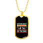 Approved by Dog Blue Necklace Stainless Steel or 18k Gold Dog Tag 24" Chain-Express Your Love Gifts