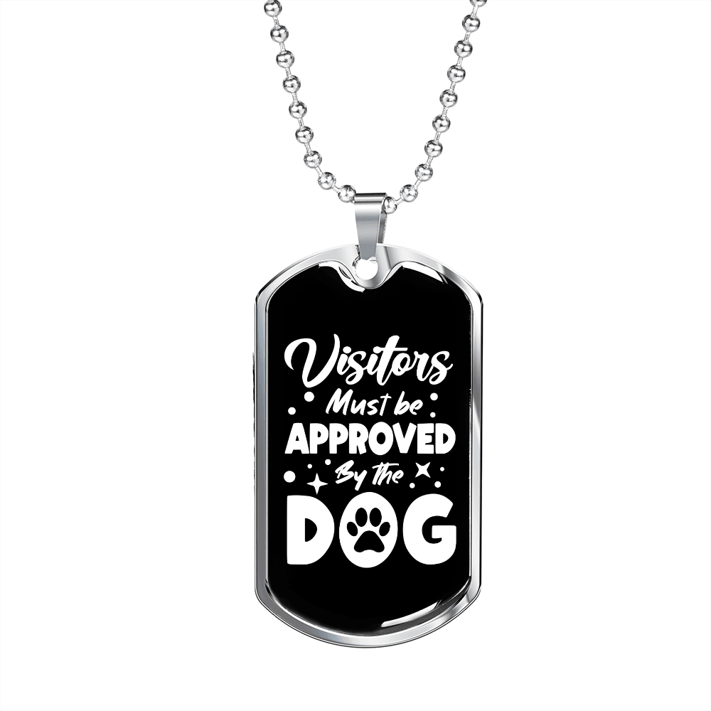 Approved by Dog Necklace Stainless Steel or 18k Gold Dog Tag 24" Chain-Express Your Love Gifts