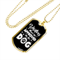 Approved by Dog Necklace Stainless Steel or 18k Gold Dog Tag 24" Chain-Express Your Love Gifts