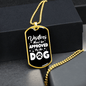Approved by Dog Necklace Stainless Steel or 18k Gold Dog Tag 24" Chain-Express Your Love Gifts