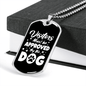Approved by Dog Necklace Stainless Steel or 18k Gold Dog Tag 24" Chain-Express Your Love Gifts