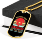 Approved by Dogs Necklace Stainless Steel or 18k Gold Dog Tag 24" Chain-Express Your Love Gifts