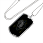 Aquarius Black Zodiac Necklace Stainless Steel or 18k Gold Dog Tag 24" Chain-Express Your Love Gifts