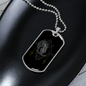 Aquarius Black Zodiac Necklace Stainless Steel or 18k Gold Dog Tag 24" Chain-Express Your Love Gifts