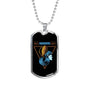 Aquarius Dog Tag Astrology Zodiac Sign Stainless Steel or 18k Gold 24" Chain-Express Your Love Gifts