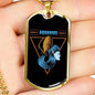 Aquarius Dog Tag Astrology Zodiac Sign Stainless Steel or 18k Gold 24" Chain-Express Your Love Gifts