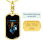 Aquarius Dog Tag Pendant Keychain Stainless Steel or 18k Gold-Express Your Love Gifts