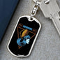 Aquarius Dog Tag Pendant Keychain Stainless Steel or 18k Gold-Express Your Love Gifts