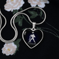 Aquarius Horoscope Zodiac Necklace Stainless Steel or 18k Gold Heart 18-22"-Express Your Love Gifts
