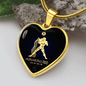 Aquarius Horoscope Zodiac Necklace Stainless Steel or 18k Gold Heart 18-22"-Express Your Love Gifts