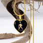 Aquarius Horoscope Zodiac Necklace Stainless Steel or 18k Gold Heart 18-22"-Express Your Love Gifts
