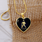 Aquarius Horoscope Zodiac Necklace Stainless Steel or 18k Gold Heart 18-22"-Express Your Love Gifts