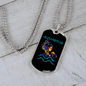 Aquarius Woman Zodiac Necklace Stainless Steel or 18k Gold Dog Tag 24" Chain-Express Your Love Gifts