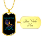 Aquarius Woman Zodiac Necklace Stainless Steel or 18k Gold Dog Tag 24" Chain-Express Your Love Gifts