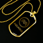 Aquarius Zodiac Necklace Stainless Steel or 18k Gold Dog Tag 24" Chain-Express Your Love Gifts