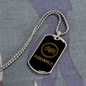 Aquarius Zodiac Necklace Stainless Steel or 18k Gold Dog Tag 24" Chain-Express Your Love Gifts