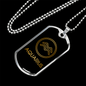 Aquarius Zodiac Necklace Stainless Steel or 18k Gold Dog Tag 24" Chain-Express Your Love Gifts