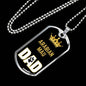 Arabian Mau Cat Dad Necklace Stainless Steel or 18k Gold Dog Tag 24" Chain-Express Your Love Gifts