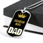 Arabian Mau Cat Dad Necklace Stainless Steel or 18k Gold Dog Tag 24" Chain-Express Your Love Gifts