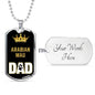Arabian Mau Cat Dad Necklace Stainless Steel or 18k Gold Dog Tag 24" Chain-Express Your Love Gifts