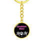 Arabian Mau Cat Mom Keychain Stainless Steel or 18k Gold Circle Pendant-Express Your Love Gifts