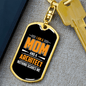Architect Mom Keychain Stainless Steel or 18k Gold Dog Tag Keyring-Express Your Love Gifts