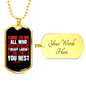 Are Heavy Laden Rest Matthew 11:28 Necklace Stainless Steel or 18k Gold Dog Tag 24" Chain-Express Your Love Gifts