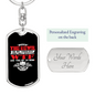 Are You Up To Swivel Trucker Keychain Dog Tag Stainless Steel or 18k Gold-Express Your Love Gifts