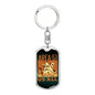 Area 51 Running Dog Tag Pendant Keychain Stainless Steel or 18k Gold-Express Your Love Gifts