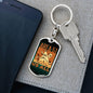Area 51 Running Dog Tag Pendant Keychain Stainless Steel or 18k Gold-Express Your Love Gifts