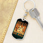Area 51 Running Dog Tag Pendant Keychain Stainless Steel or 18k Gold-Express Your Love Gifts