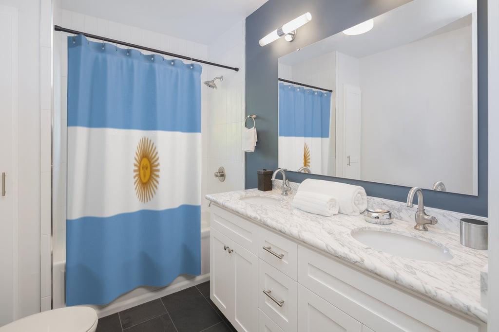 Argentina Flag Stylish Design 71" x 74" Elegant Waterproof Shower Curtain for a Spa-like Bathroom Paradise Exceptional Craftsmanship-Express Your Love Gifts