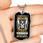 Arguing With A Plumber Necklace Stainless Steel or 18k Gold Dog Tag 24" Chain-Express Your Love Gifts