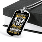 Arguing With A Plumber Necklace Stainless Steel or 18k Gold Dog Tag 24" Chain-Express Your Love Gifts