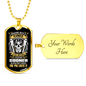 Arguing With A Plumber Necklace Stainless Steel or 18k Gold Dog Tag 24" Chain-Express Your Love Gifts