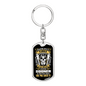 Arguing With A Plumber Swivel Keychain Dog Tag Stainless Steel or 18k Gold-Express Your Love Gifts