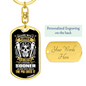 Arguing With A Plumber Swivel Keychain Dog Tag Stainless Steel or 18k Gold-Express Your Love Gifts