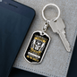 Arguing With A Plumber Swivel Keychain Dog Tag Stainless Steel or 18k Gold-Express Your Love Gifts