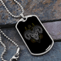 Aries Black Zodiac Necklace Stainless Steel or 18k Gold Dog Tag 24" Chain-Express Your Love Gifts