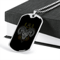 Aries Black Zodiac Necklace Stainless Steel or 18k Gold Dog Tag 24" Chain-Express Your Love Gifts