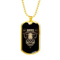 Aries Dog Tag Astrology Zodiac Sign Stainless Steel or 18k Gold 24" Chain-Express Your Love Gifts
