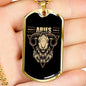 Aries Dog Tag Astrology Zodiac Sign Stainless Steel or 18k Gold 24" Chain-Express Your Love Gifts