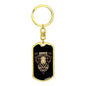 Aries Dog Tag Pendant Keychain Stainless Steel or 18k Gold-Express Your Love Gifts