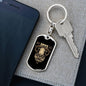 Aries Dog Tag Pendant Keychain Stainless Steel or 18k Gold-Express Your Love Gifts