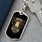 Aries Dog Tag Pendant Keychain Stainless Steel or 18k Gold-Express Your Love Gifts