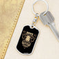 Aries Dog Tag Pendant Keychain Stainless Steel or 18k Gold-Express Your Love Gifts