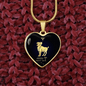 Aries Horoscope Zodiac Necklace Stainless Steel or 18k Gold Heart 18-22"-Express Your Love Gifts