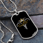 Aries Queen Zodiac Necklace Stainless Steel or 18k Gold Dog Tag 24" Chain-Express Your Love Gifts